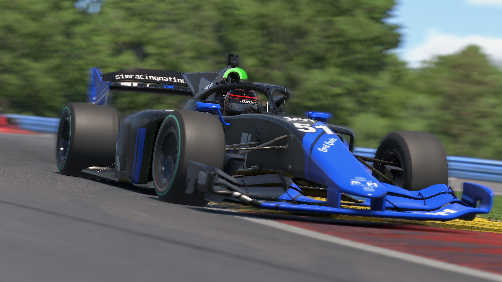Julian Swanson #51 SRN Esports and Grid Geeks SF23 front angle