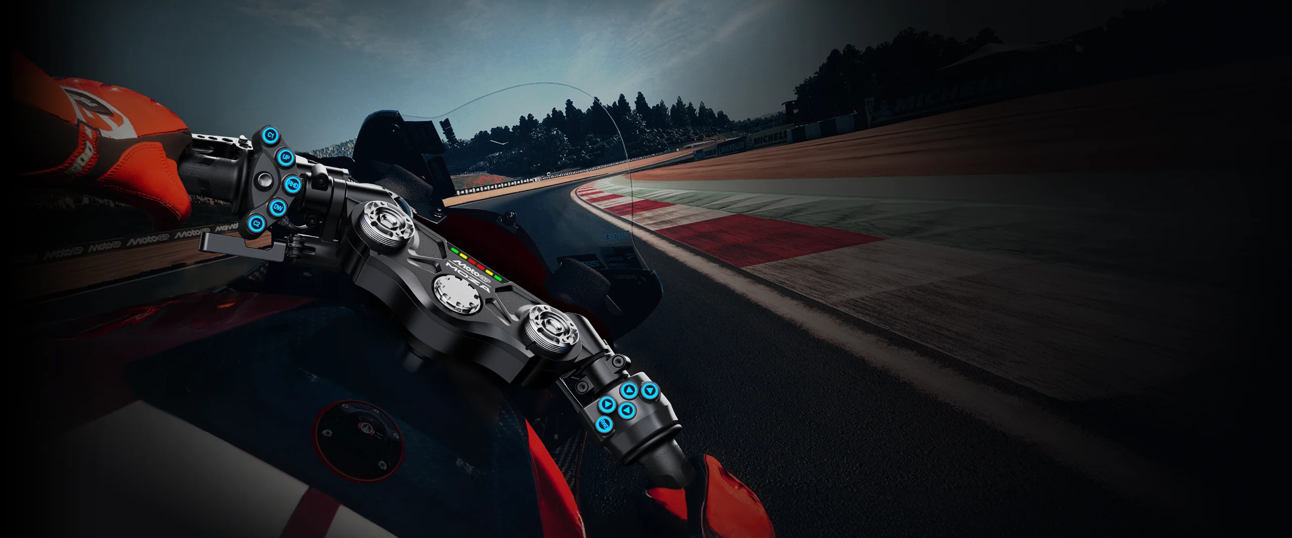 MOZA Builds Force Feedback Handlebars for MotoGP Rigs
